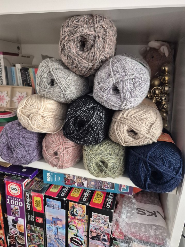 Bohem Gri Örgü Kadın Hırka - Görsel 4