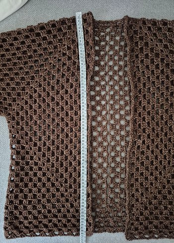 Büyük beden el örgüsü Hırka - Görsel 10