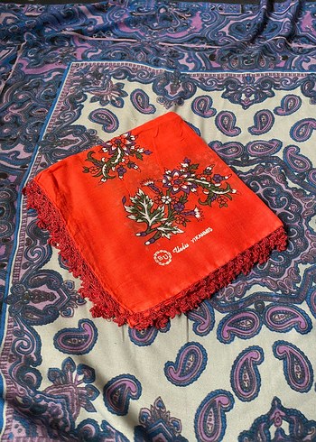 Eski antika iğne oyalı yazmalar. - Görsel 3