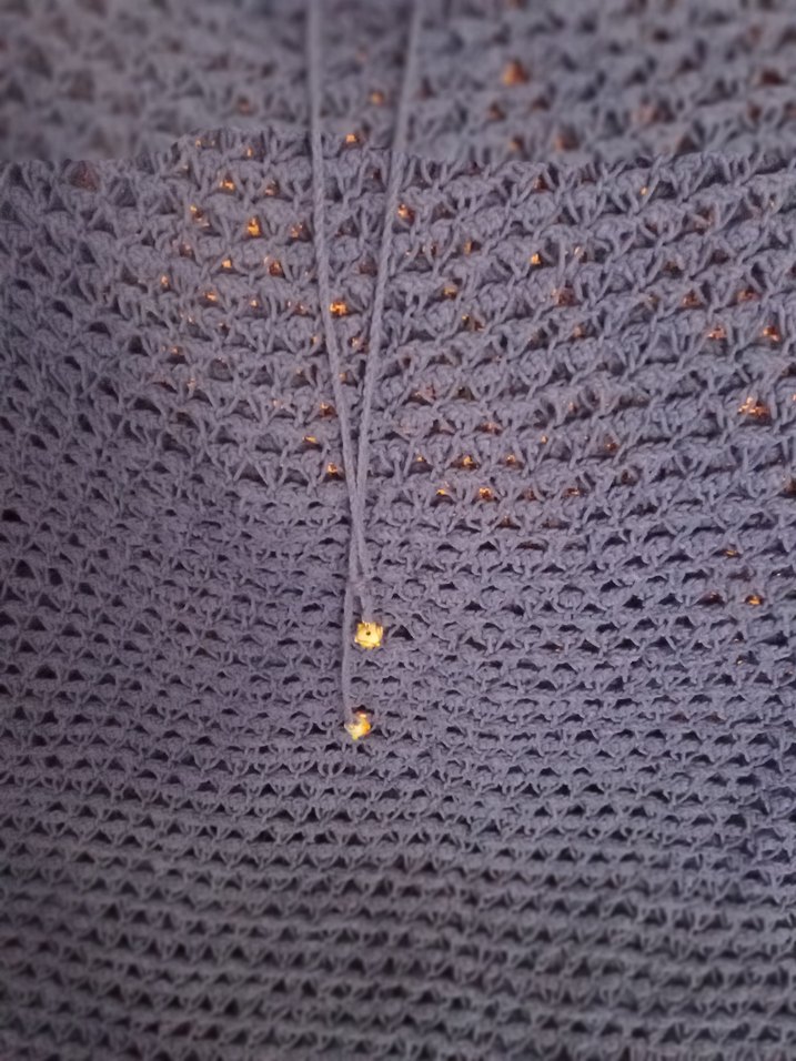 Mavi el Örgüsü pareo - Görsel 3