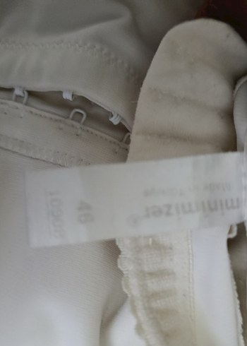 Beyaz Göğüs Körüklü Fitted Hem Korsesi - Görsel 2