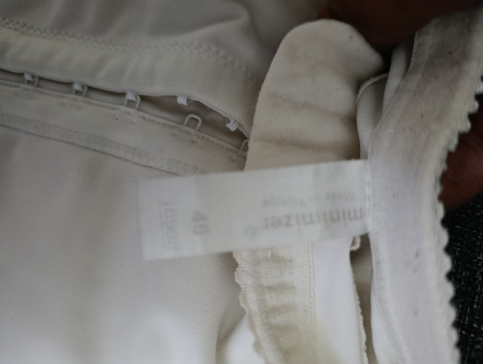 Beyaz Göğüs Körüklü Fitted Hem Korsesi - Görsel 2