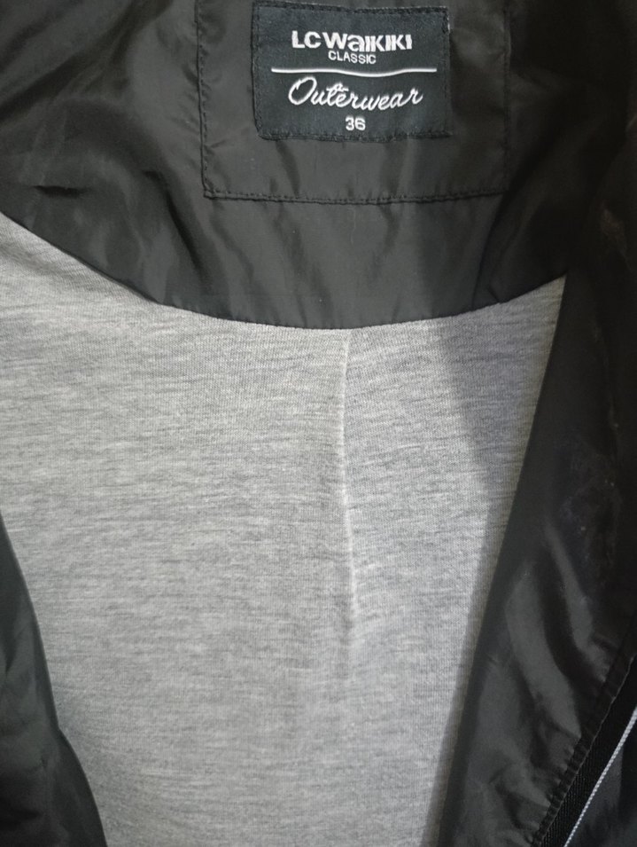 Siyah Fermuarlı Yağmurluk - Görsel 3