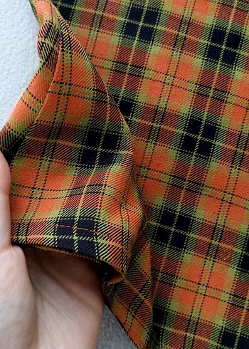 Renkli Kareli Midi Kemerli Kadın Etek, harajuku gotik etek - Görsel 3