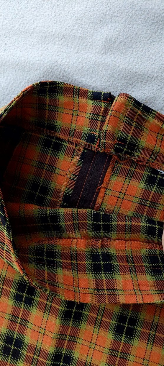 Renkli Kareli Midi Kemerli Kadın Etek, harajuku gotik etek - Görsel 4