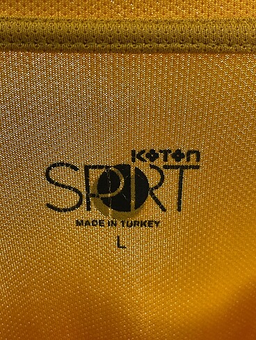 l Beden sarı Renk Koton T-shirt %70 İndirimli.