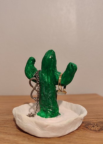 Parlak Yeşil Kaktüs Figürin - Görsel 2
