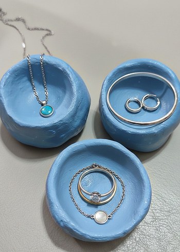 Pastel Mavi Seramik Minik Kaseler - Görsel 3