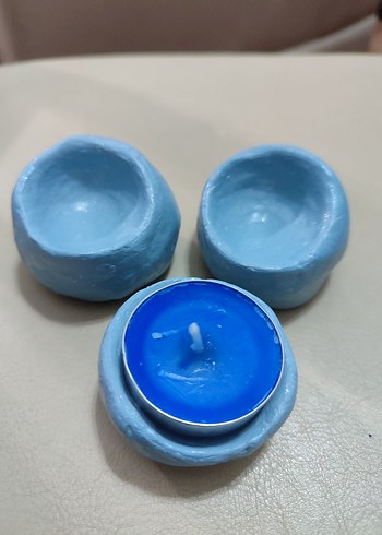 Pastel Mavi Seramik Minik Kaseler - Görsel 2