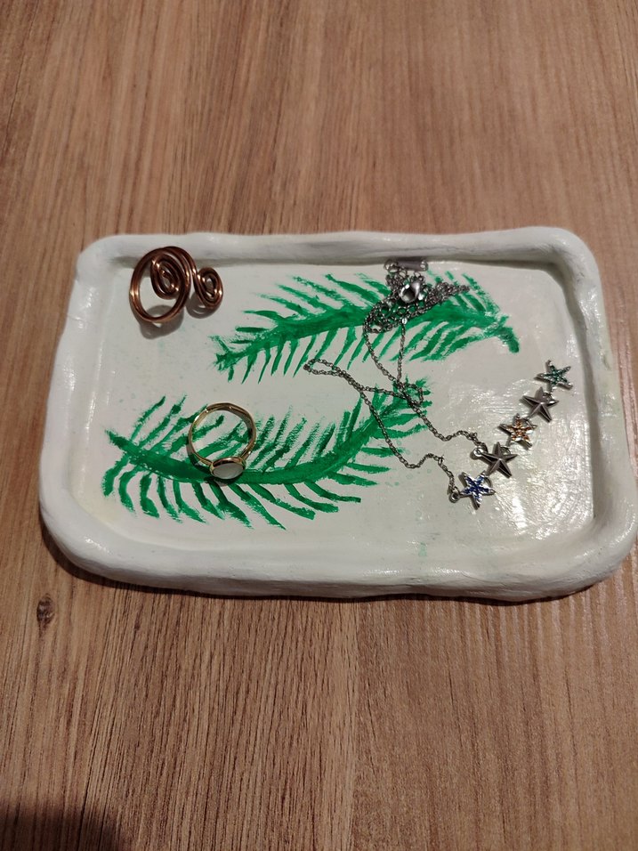 Yeşil Yaprak Desenli tabak - Görsel 4