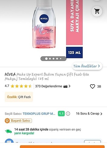  Beden Renk Nivea göz makyaj temizleme suyu 