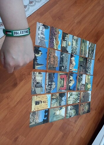 Filistin bileklik + posta kartları