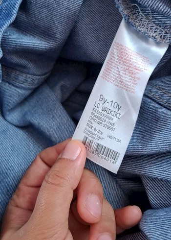 9 Yaş Beden mavi Renk Çocuk Mavi Kot Askılı Kısa Tulum