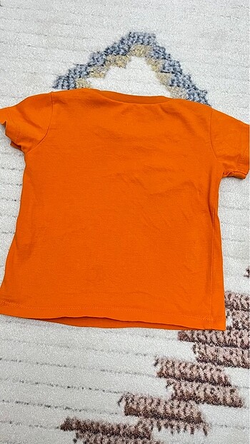 6-9 Ay Beden turuncu Renk Bebek t-shirt