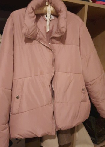 pembe Midi Kadın Kışlık Ceket