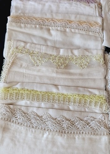 Dantel Detaylı Beyaz Kadın Fular - Görsel 5