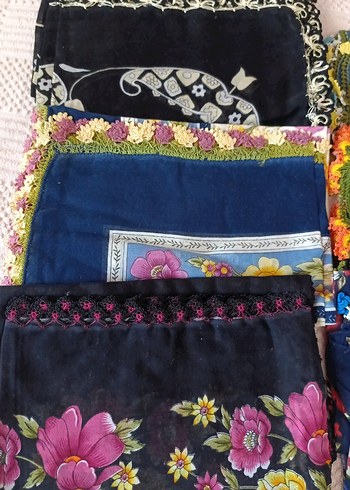 Çiçekli Dantel Detaylı Bohem Kadın Şal - Görsel 3