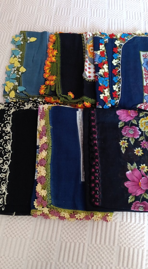 Çiçekli Dantel Detaylı Bohem Kadın Şal - Görsel 2