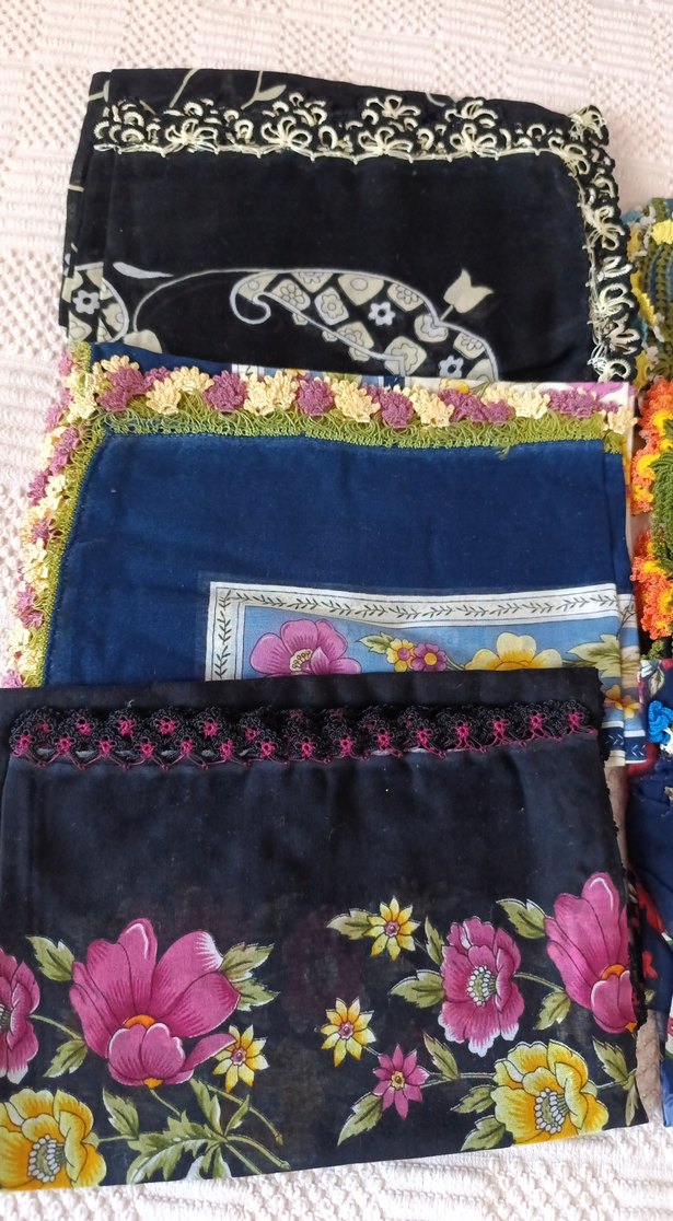 Çiçekli Dantel Detaylı Bohem Kadın Şal - Görsel 3