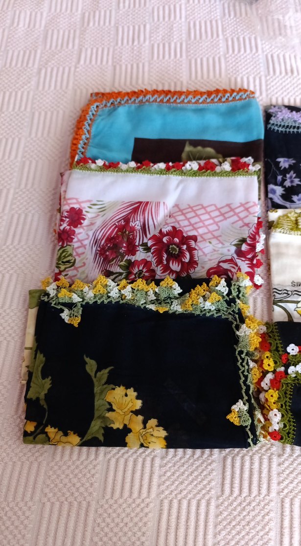 Dantel Detaylı Çok Renkli Bohem Kadın Fular - Görsel 4