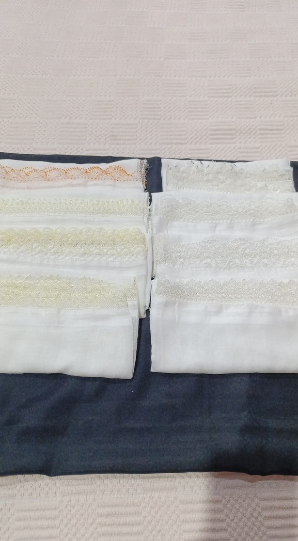 Dantel Detaylı Beyaz Kadın Fular - Görsel 3