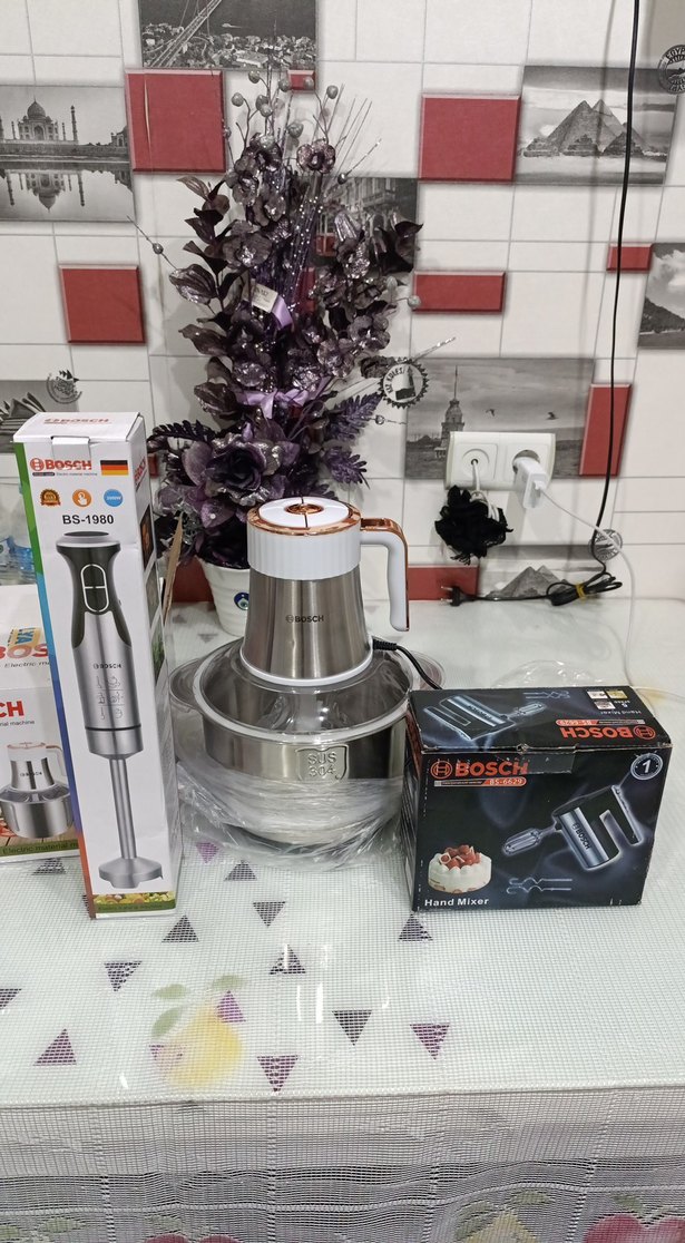 Bosch Gri ve Beyaz El Blender Seti - Görsel 3
