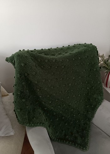 Haki kadife Bebek Battaniyesi - Görsel 4