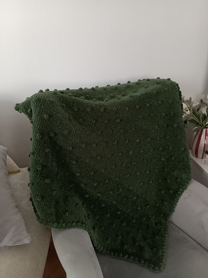 Haki kadife Bebek Battaniyesi - Görsel 4