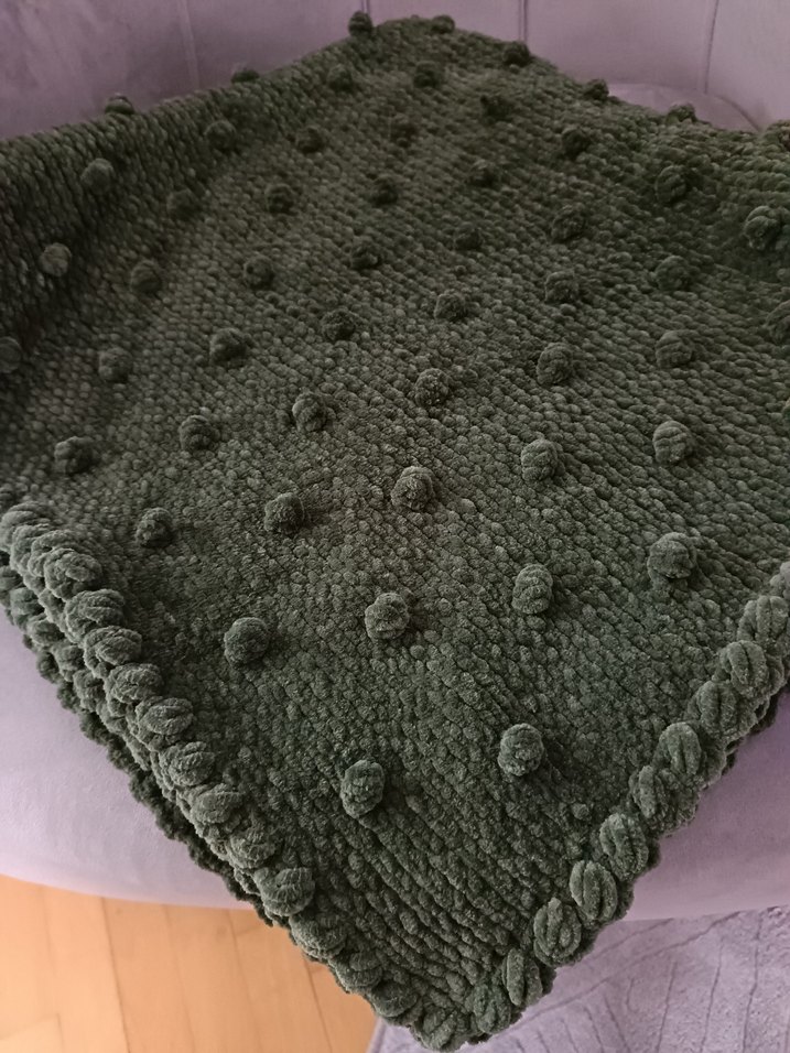 Haki kadife Bebek Battaniyesi - Görsel 3