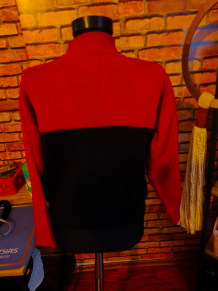 Kırmızı Nakışlı Bohem Balıkçı Yaka Kazak - Görsel 4