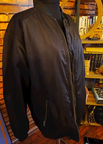 Siyah Fermuarlı Midi Kadın Ceket - Görsel 5