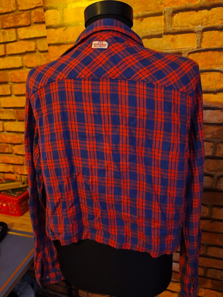 Kırmızı Kareli Düğmeli Kadın Gömlek - Görsel 3