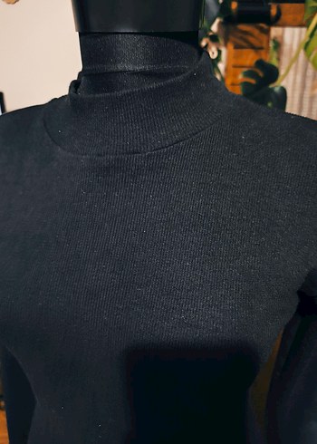 Siyah Yüksek Yakalı Kadın Kalem Elbise - Görsel 3