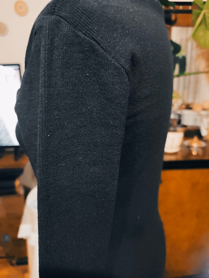 Siyah Yüksek Yakalı Kadın Kalem Elbise - Görsel 4