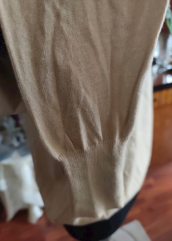 Bej Kayık Yaka Bohem Kadın Kazak - Görsel 5