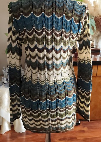 Bohem V Yaka Uzun Kollu Triko Sweatshirt - Görsel 5