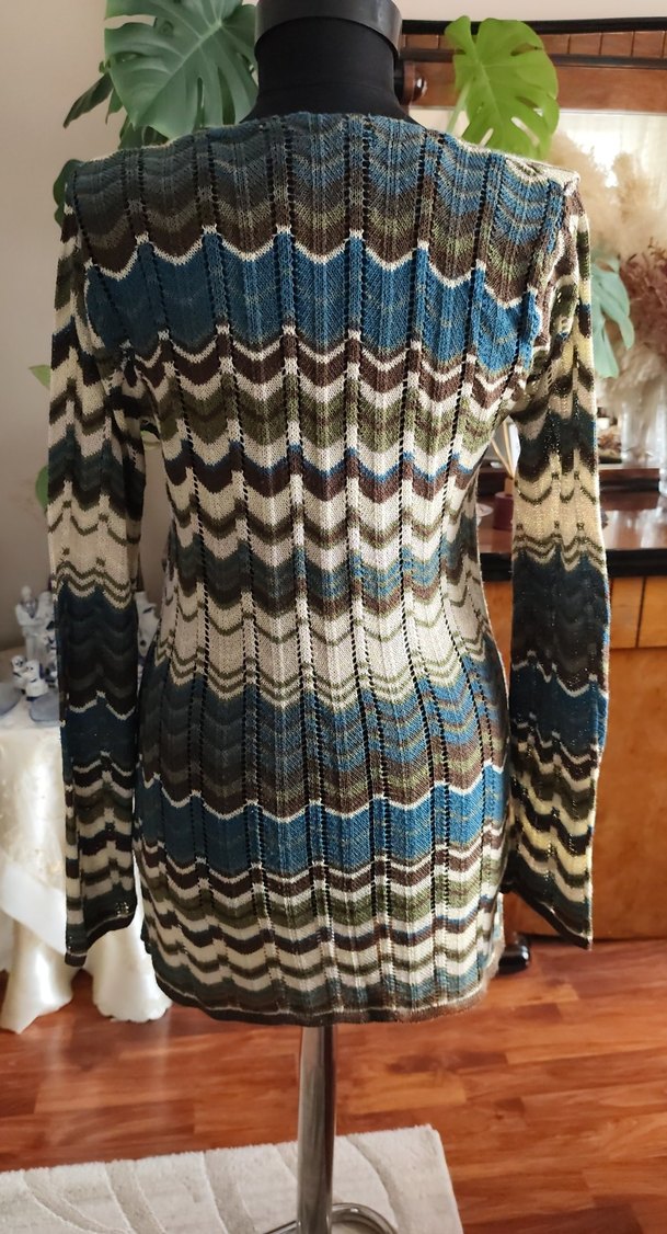 Bohem V Yaka Uzun Kollu Triko Sweatshirt - Görsel 5