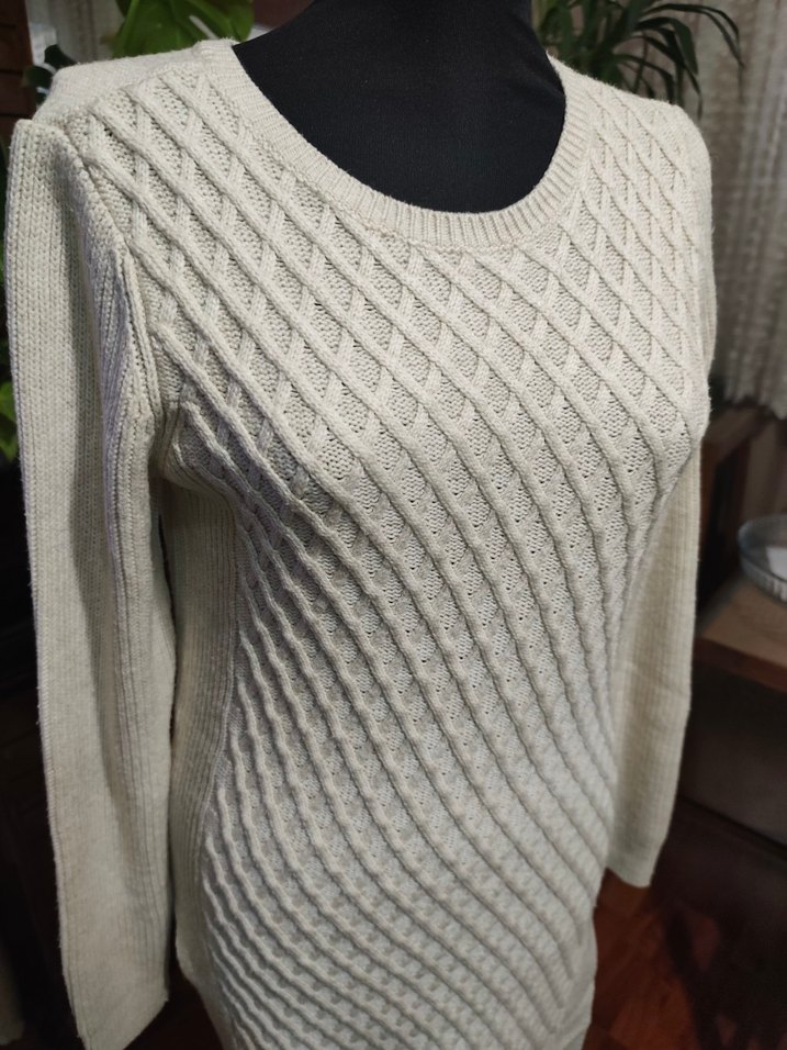 Gri Örgü Kadın Kazak - Görsel 2