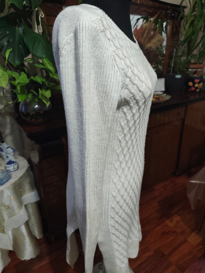 Gri Örgü Kadın Kazak - Görsel 3