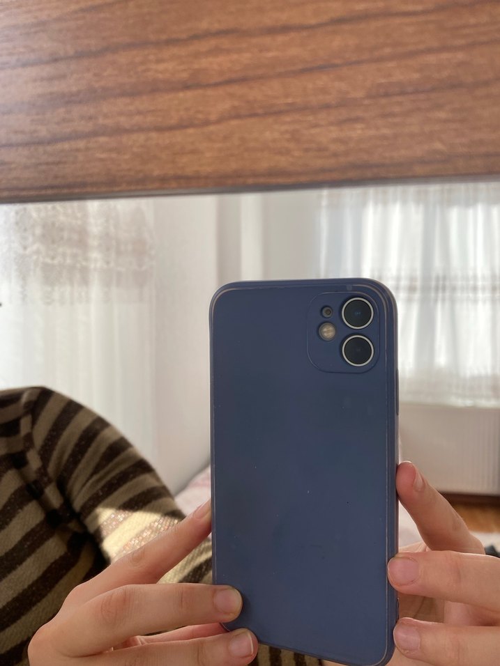 Parlak Lacivert Bohem Telefon Kılıfı iPhone 11 - Görsel 4