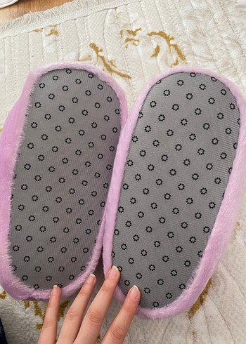 Kızlar İçin Pembe Peluş Tavşan Ev Terliği - Görsel 5