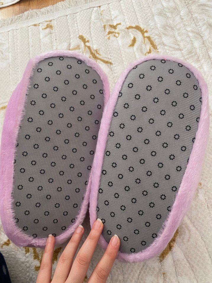 Kızlar İçin Pembe Peluş Tavşan Ev Terliği - Görsel 5