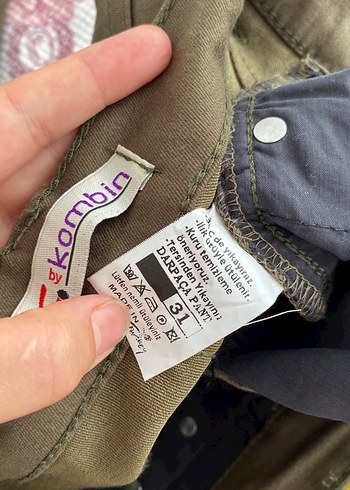 31 Beden Kadın Haki Kemerli Pantolon