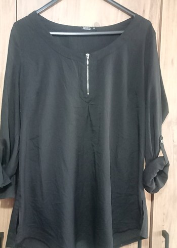 Siyah Uzun Kollu V Yaka Kadın Bluz - Görsel 2