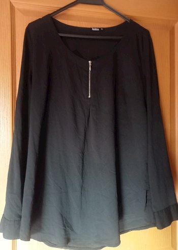 Siyah Uzun Kollu V Yaka Kadın Bluz - Görsel 7