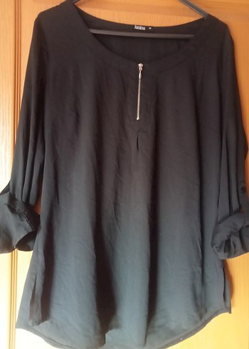 Siyah Uzun Kollu V Yaka Kadın Bluz - Görsel 8