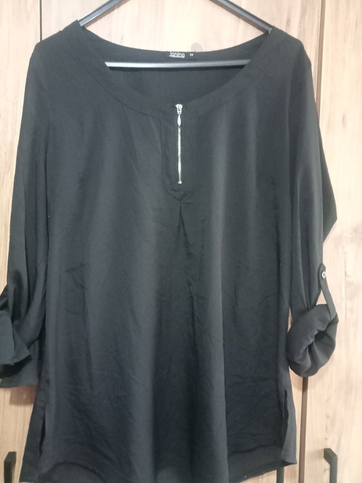 Siyah Uzun Kollu V Yaka Kadın Bluz - Görsel 2