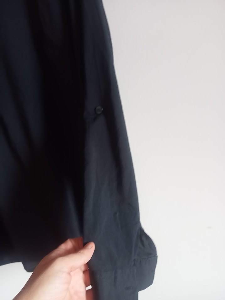 Siyah Uzun Kollu V Yaka Kadın Bluz - Görsel 3