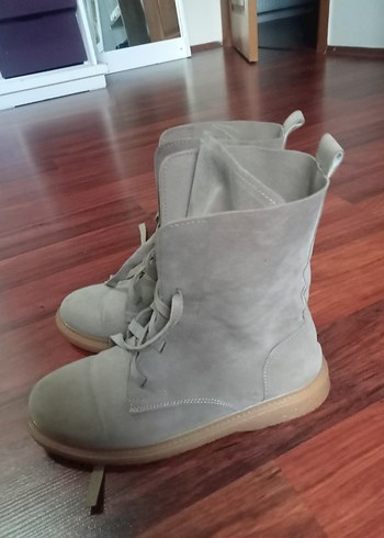 Bej Gri Kadın Süet  Bot - Görsel 8