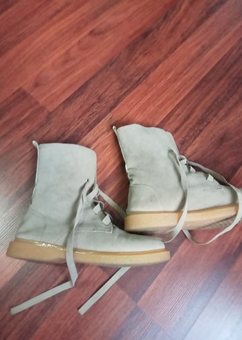 Bej Gri Kadın Süet  Bot - Görsel 7